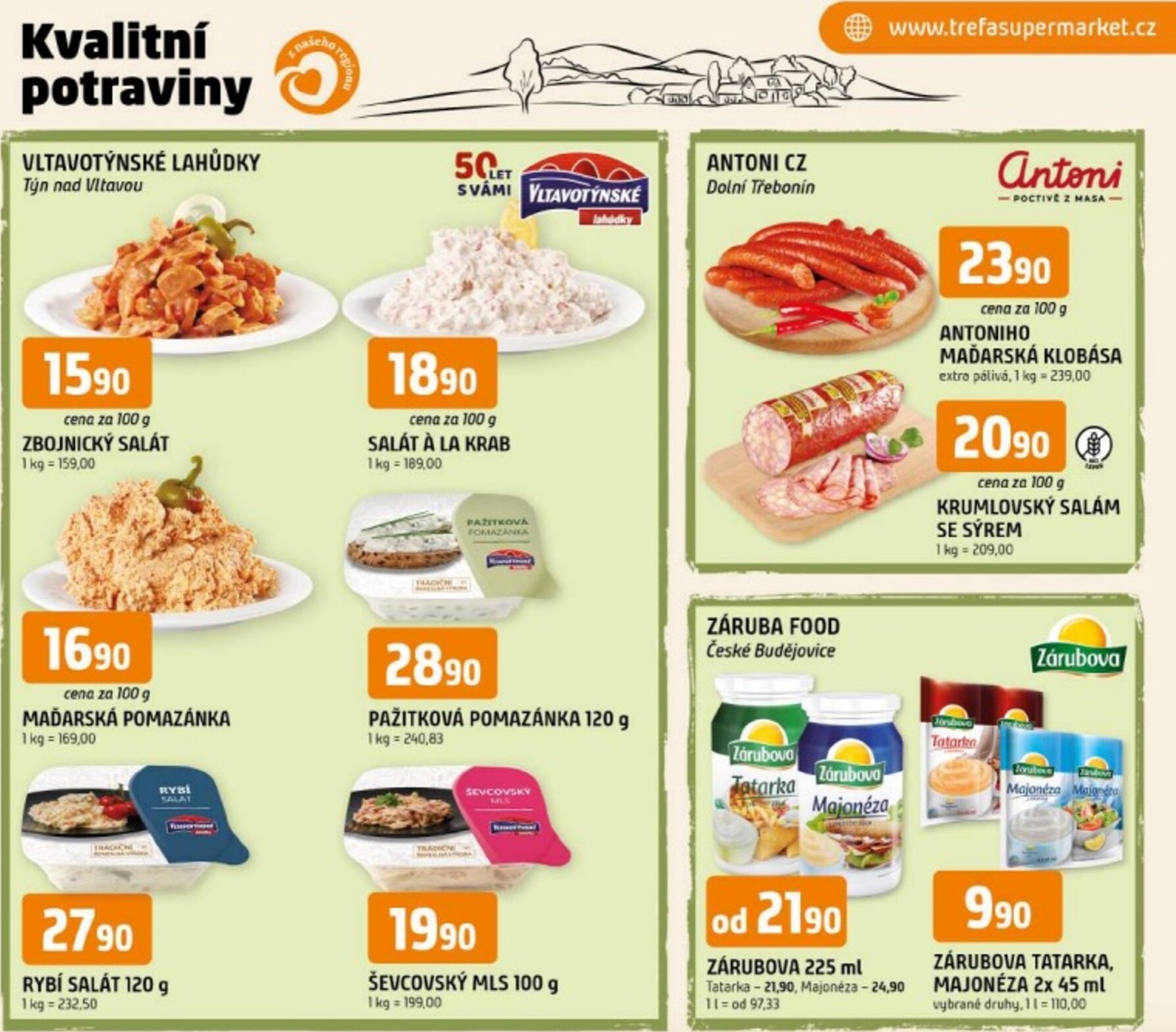 Budoucí Trefa - Kvalitní potraviny z našeho regionu leták platný od středy 29.04.2026 do úterý 05.05.2026