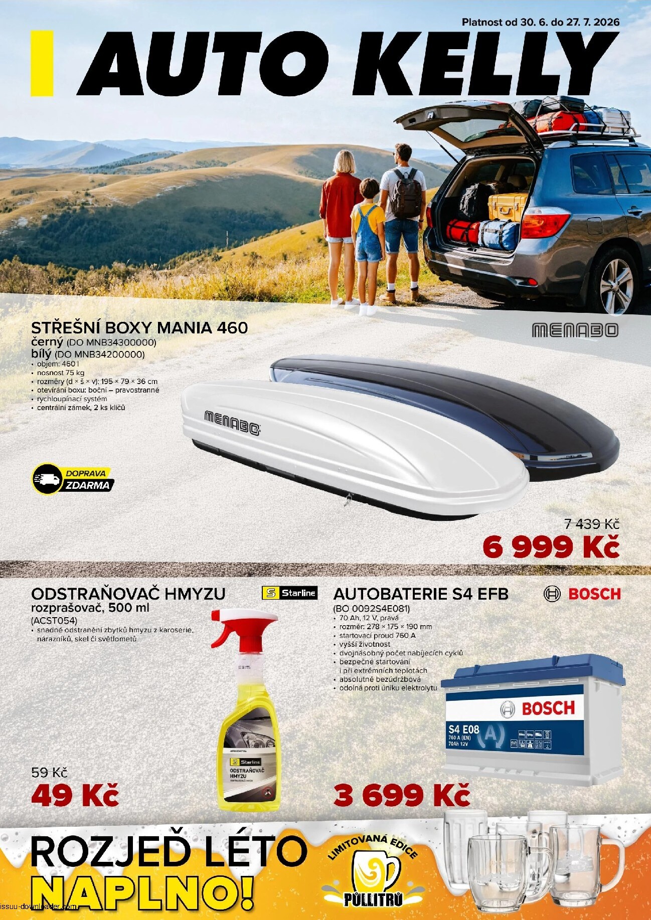 Budoucí Auto Kelly leták platný od úterý 30.06.2026 do pondělí 27.07.2026