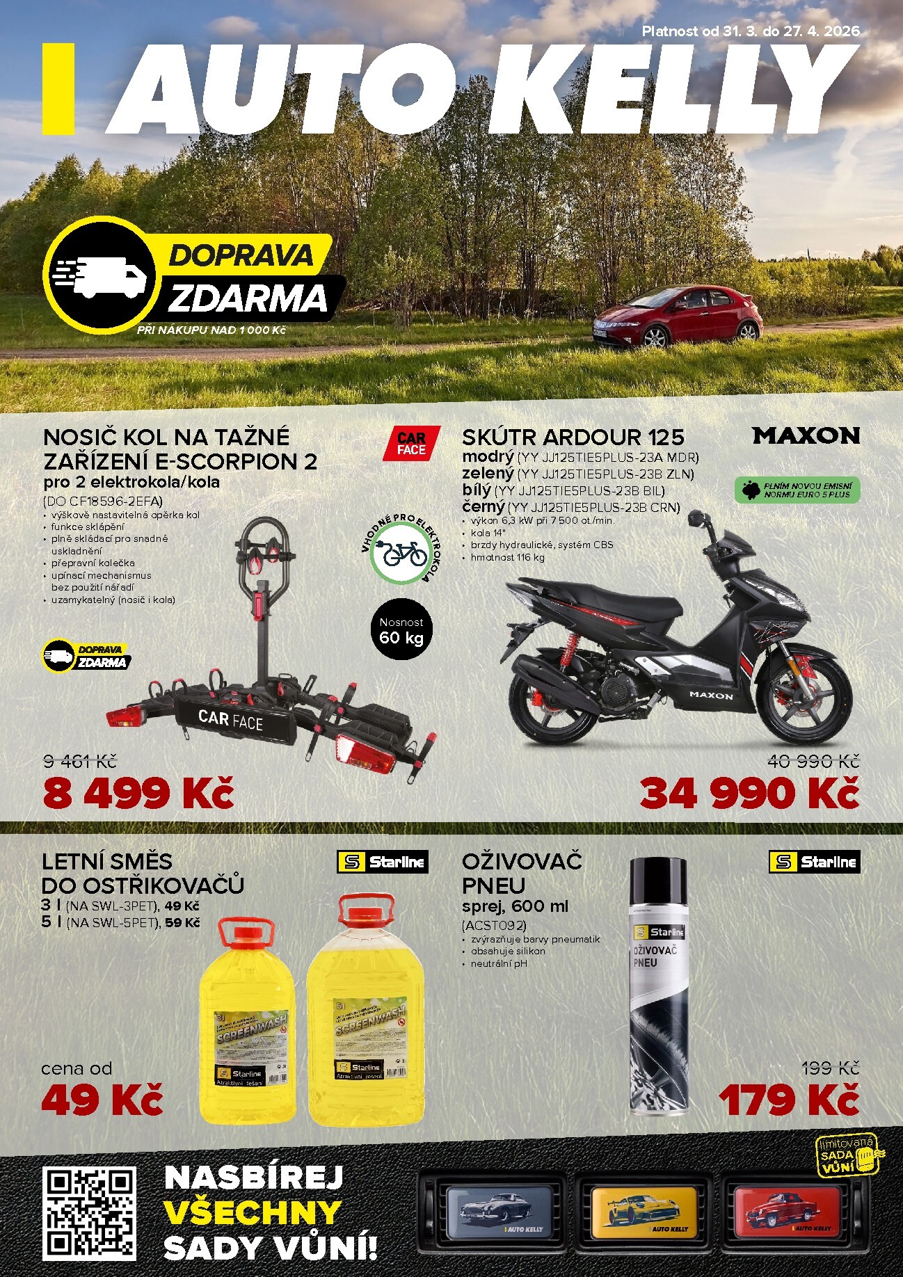 Auto Kelly leták platný od úterý 31.03.2026 do pondělí 27.04.2026