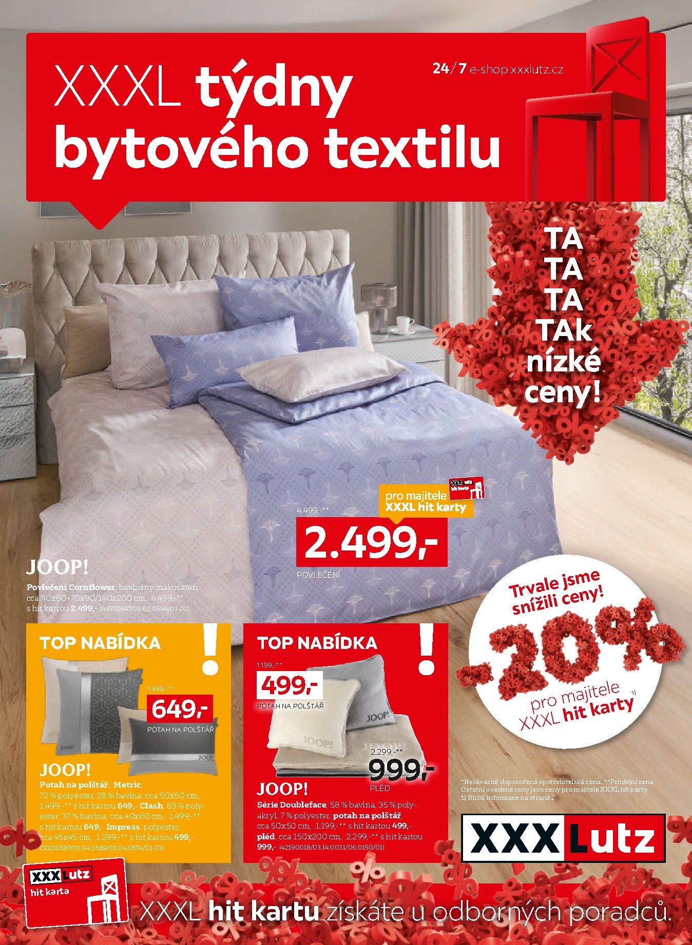 Aktuální XXXLutz - Týdny bytového textilu leták platný od pondělí 13.07.2026 do neděle 09.08.2026