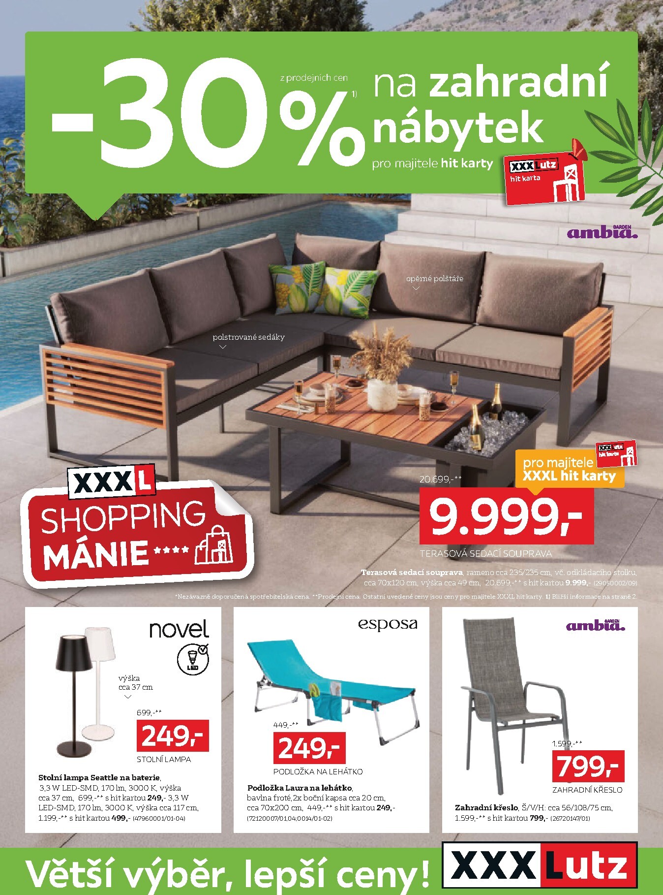 Aktuální XXXLutz - Sleva až 30 % na zahradní nábytek leták platný od úterý 07.04.2026 do neděle 19.04.2026