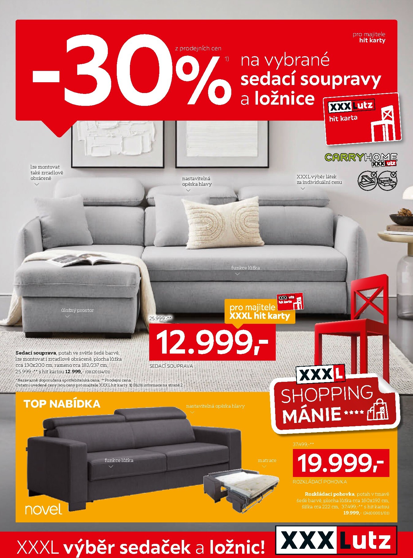 Aktuální XXXLutz - XXXL výběr sedaček a ložnic! leták platný od úterý 07.04.2026 do neděle 03.05.2026