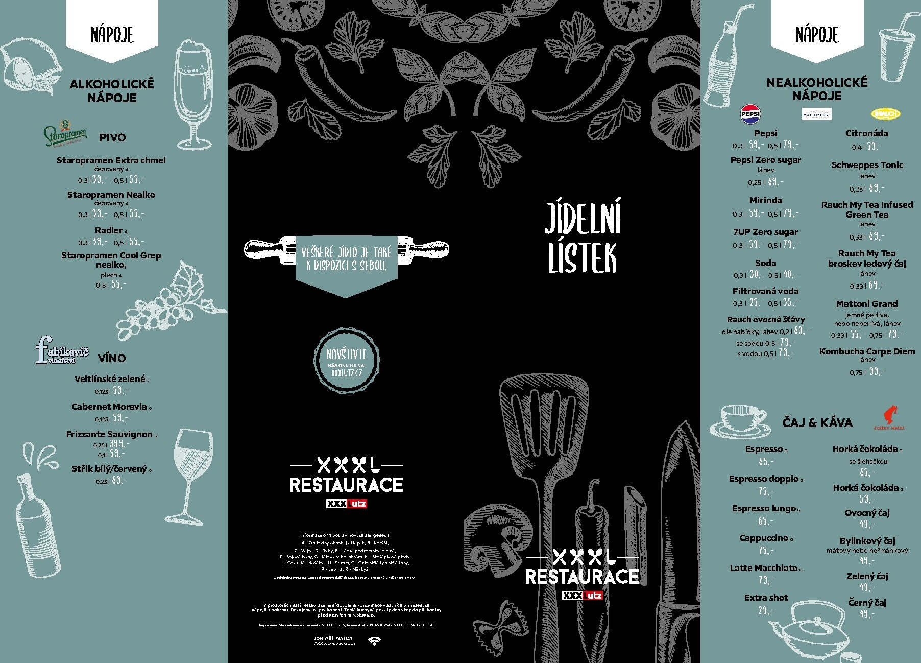 Aktuální XXXLutz - Jídelní lístek leták platný od středy 29.04.2026 do čtvrtka 31.12.2026