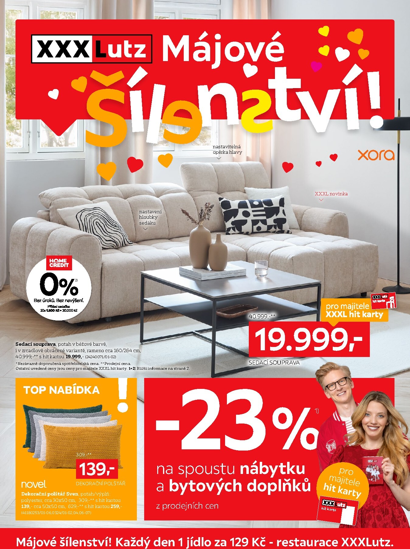 Aktuální XXXLutz - Sleva 23 % na téměř vše leták platný od pondělí 04.05.2026 do neděle 17.05.2026
