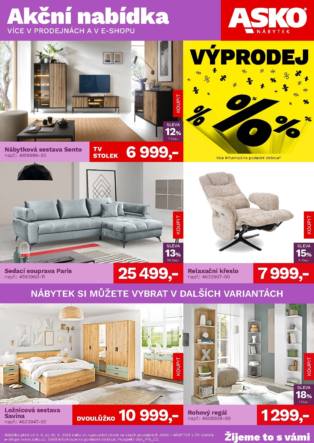 Aktuální ASKO NÁBYTEK leták platný od čtvrtka 04.06.2026 do čtvrtka 25.06.2026