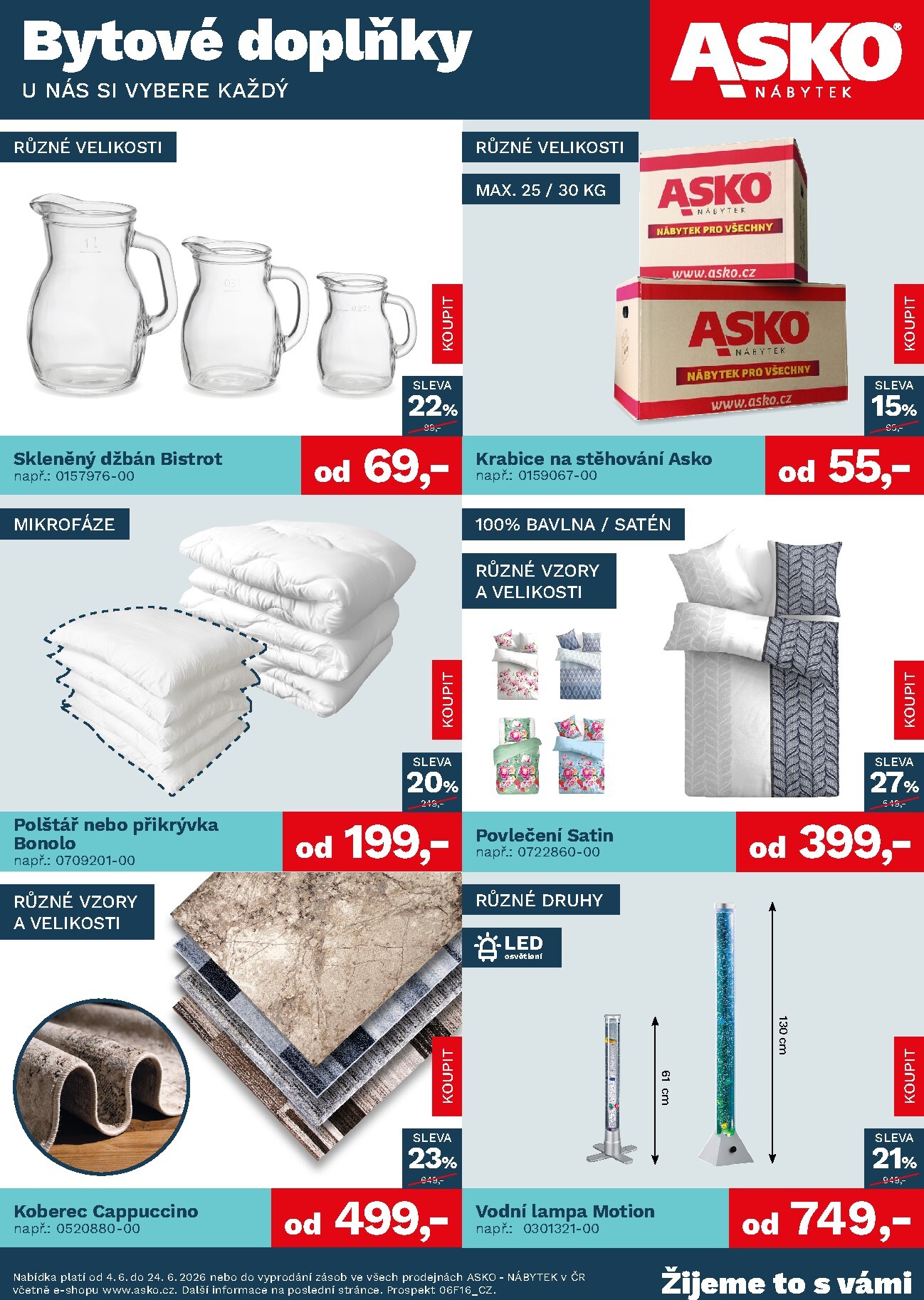 Aktuální ASKO NÁBYTEK - Bytové doplňky leták platný od čtvrtka 04.06.2026 do středy 24.06.2026