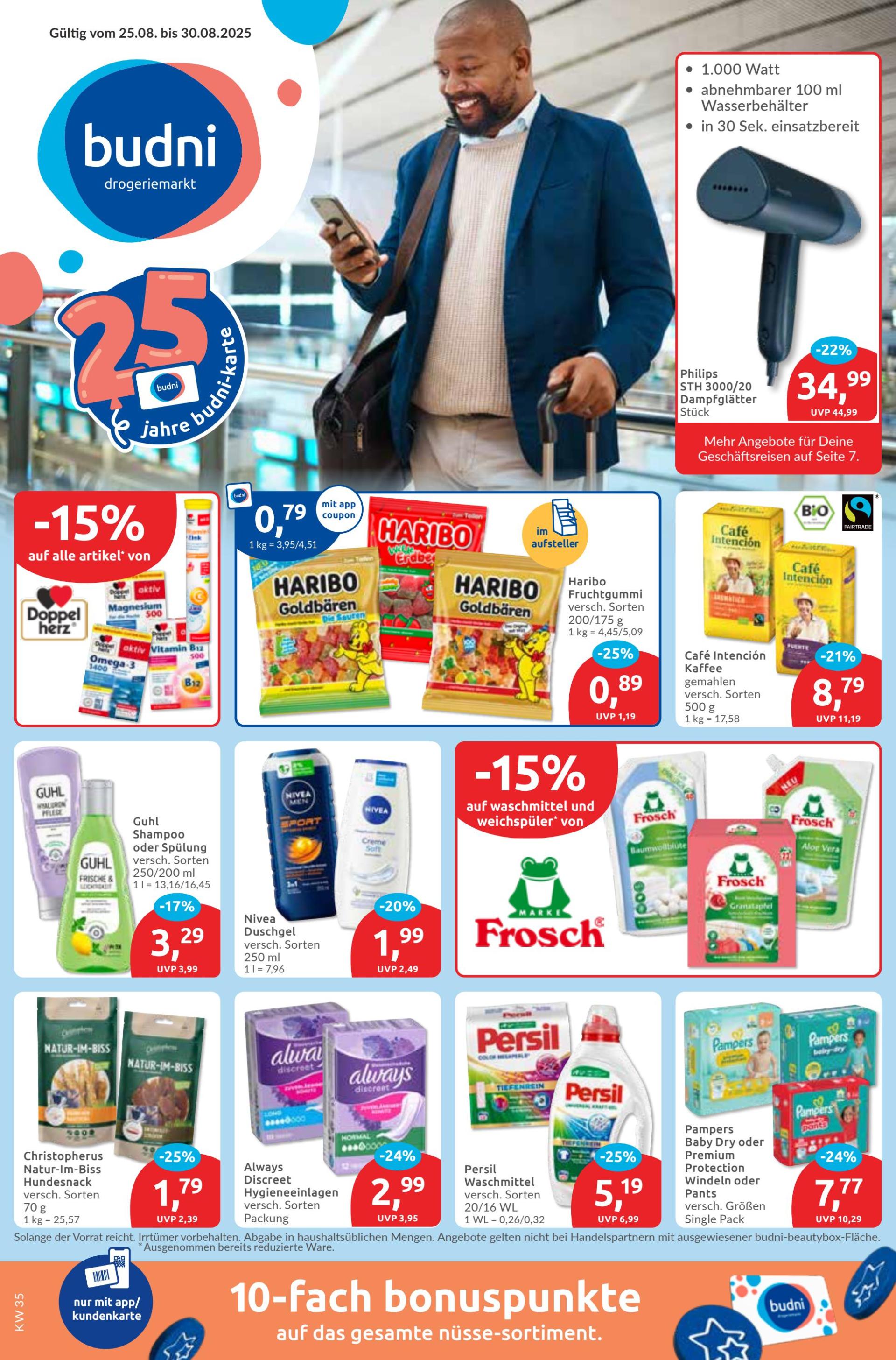 BUDNI-Prospekt gültig vom 25.08. bis 30.08.