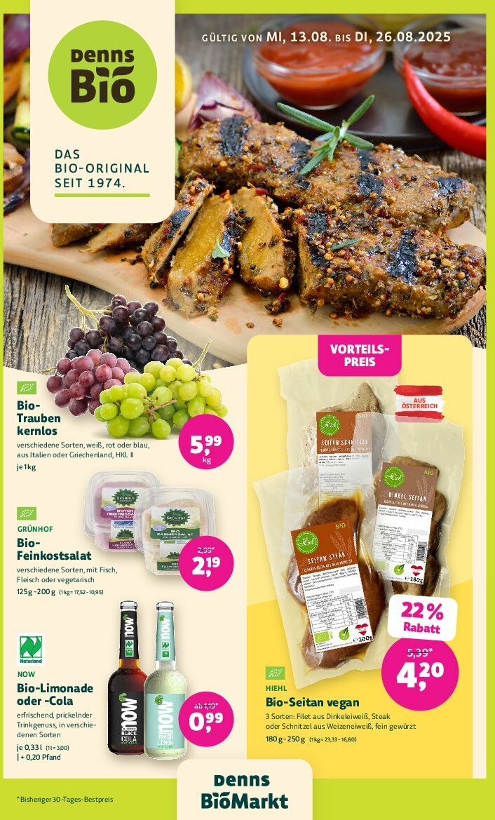 Denn's Biomarkt-Prospekt gültig vom 13.08. bis 26.08.