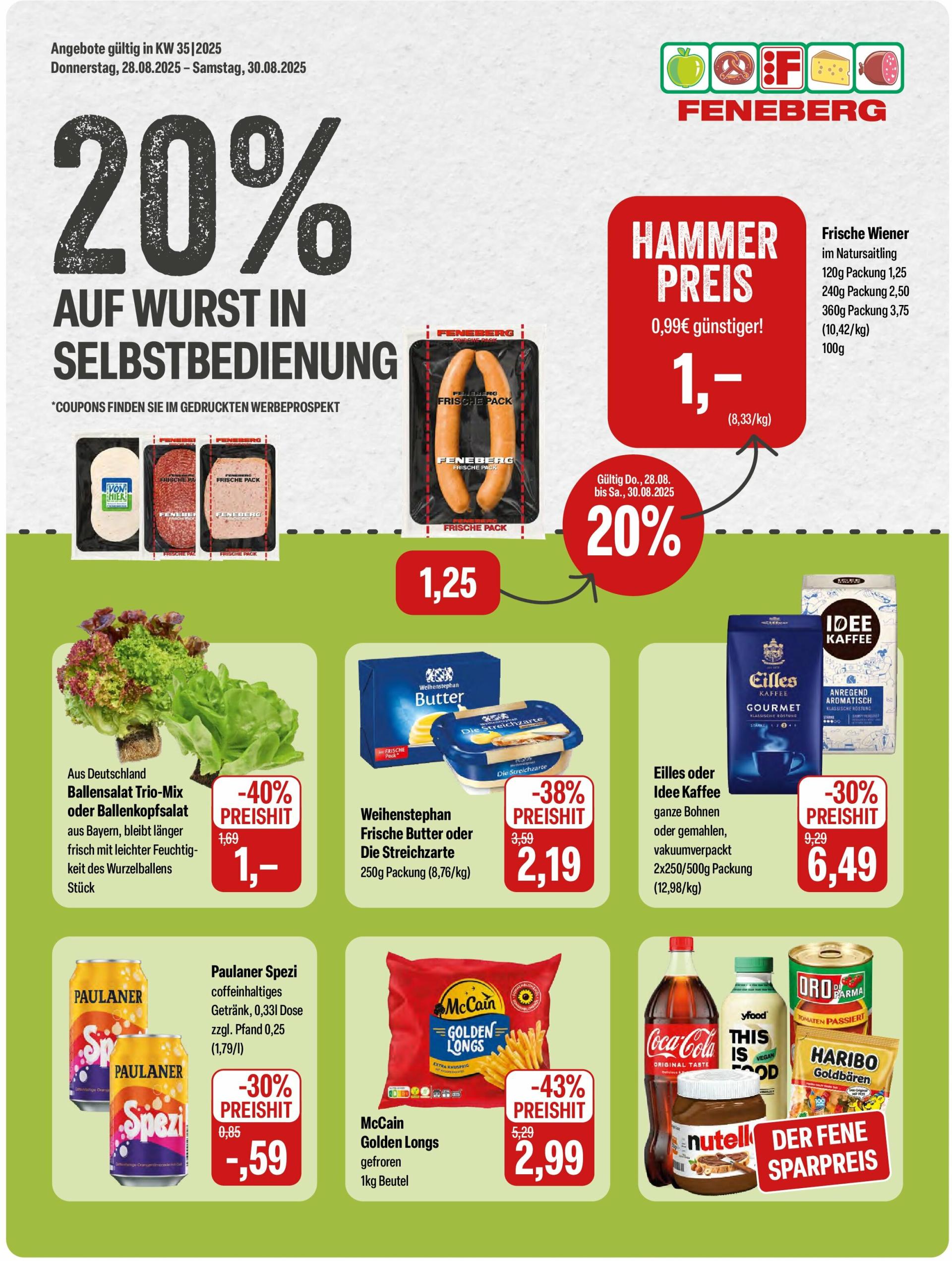 Feneberg-Prospekt gültig vom 28.08. bis 30.08.