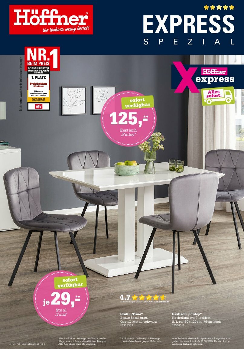 Höffner - Express Spezial-Prospekt gültig vom 13.08. bis 26.08.
