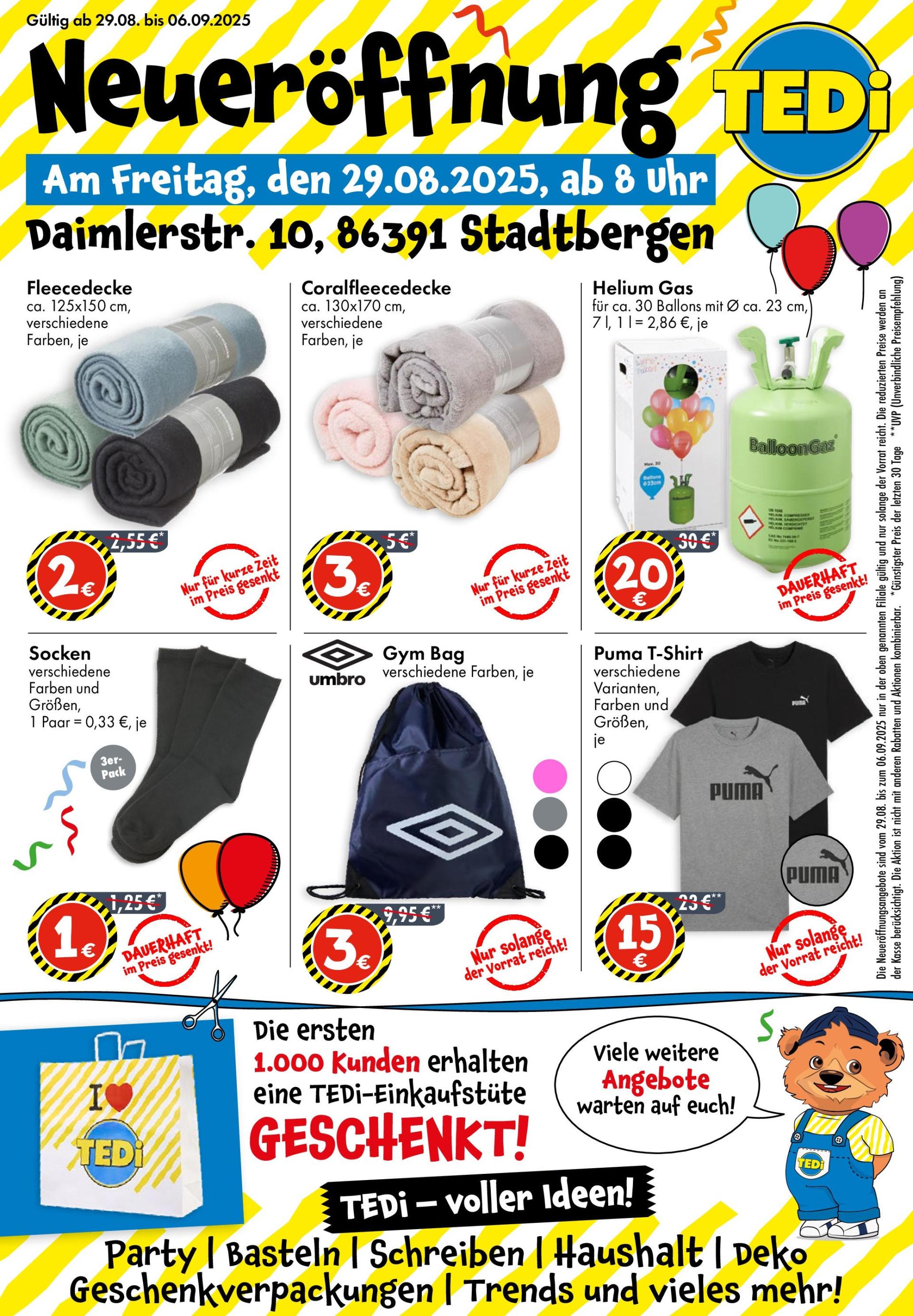 TEDi - Neueröffnung in Stadtbergen-Prospekt gültig vom 29.08. bis 06.09.