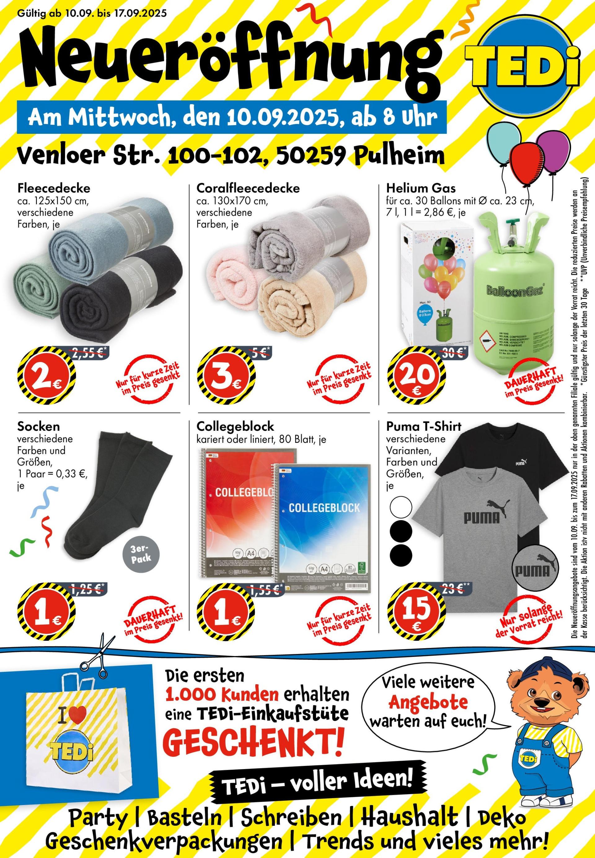 TEDi - Neueröffnung in Pulheim-Prospekt gültig vom 10.09. bis 17.09.