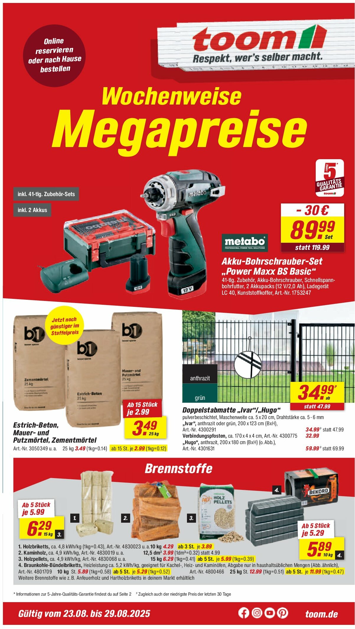 Toom-Prospekt gültig vom 23.08. bis 29.08.