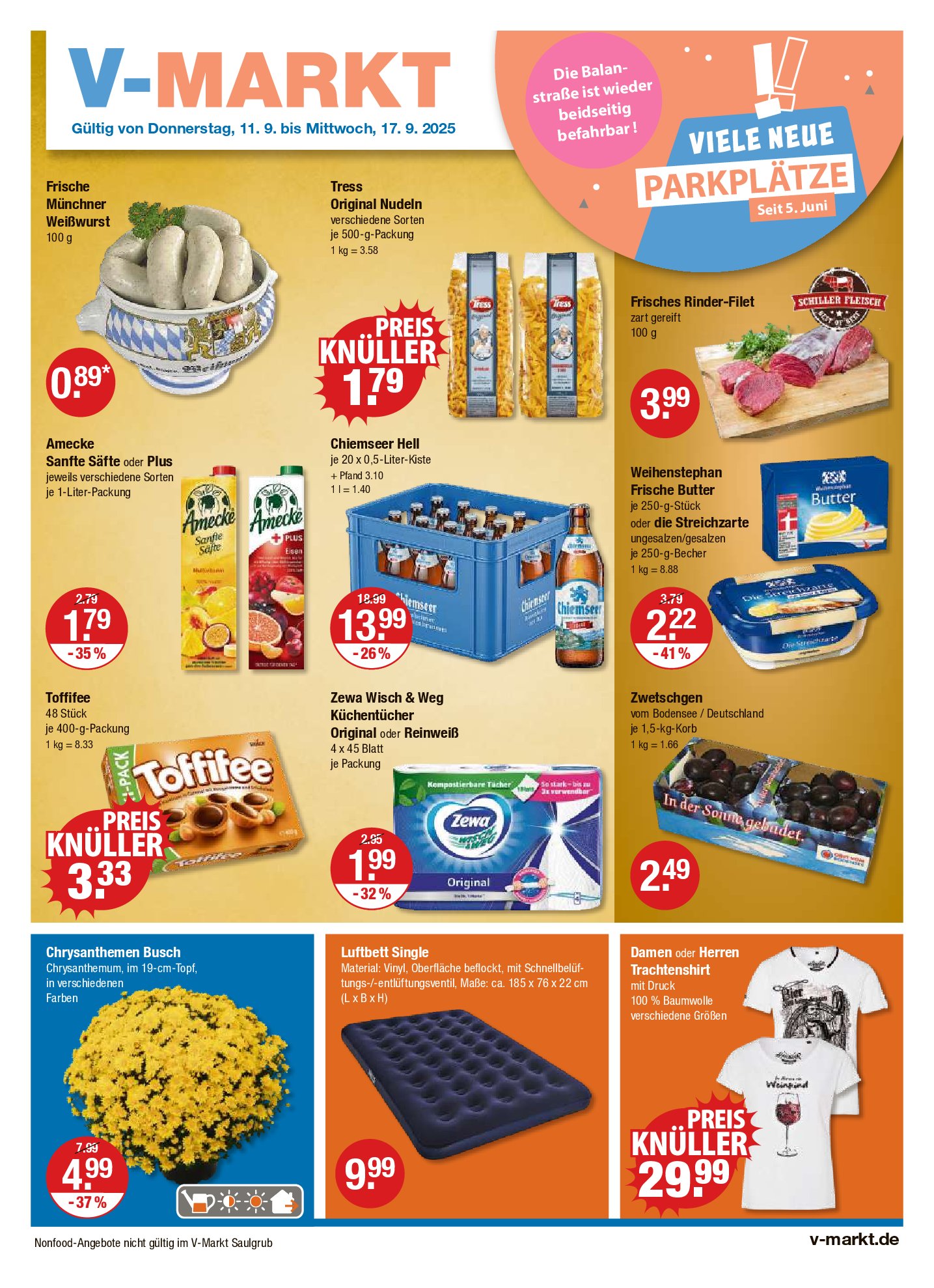 V-Markt - Schwaben / Oberbayern-Prospekt gültig vom 11.09. bis 17.09.