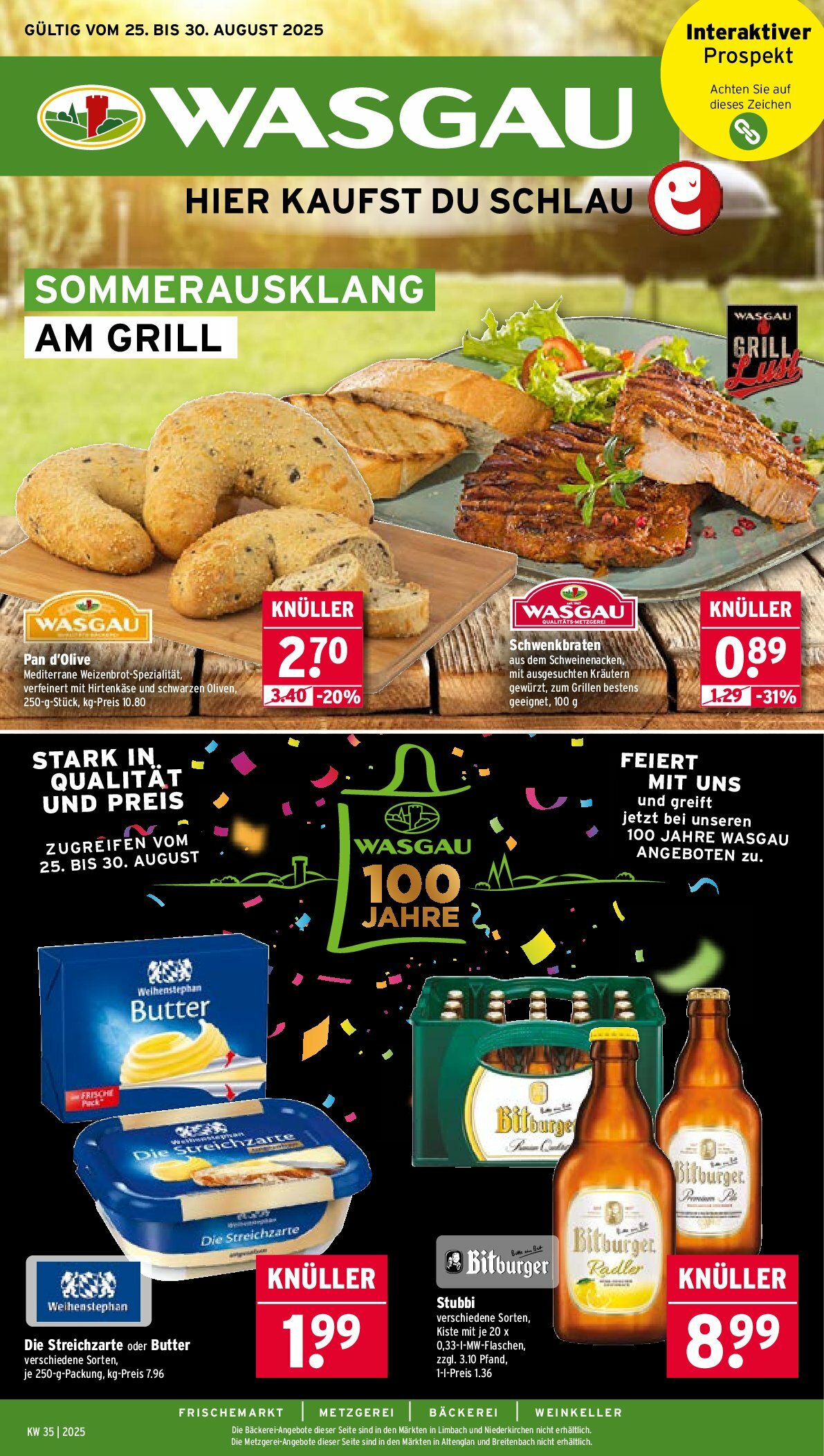 Wasgau-Prospekt gültig vom 25.08. bis 30.08.