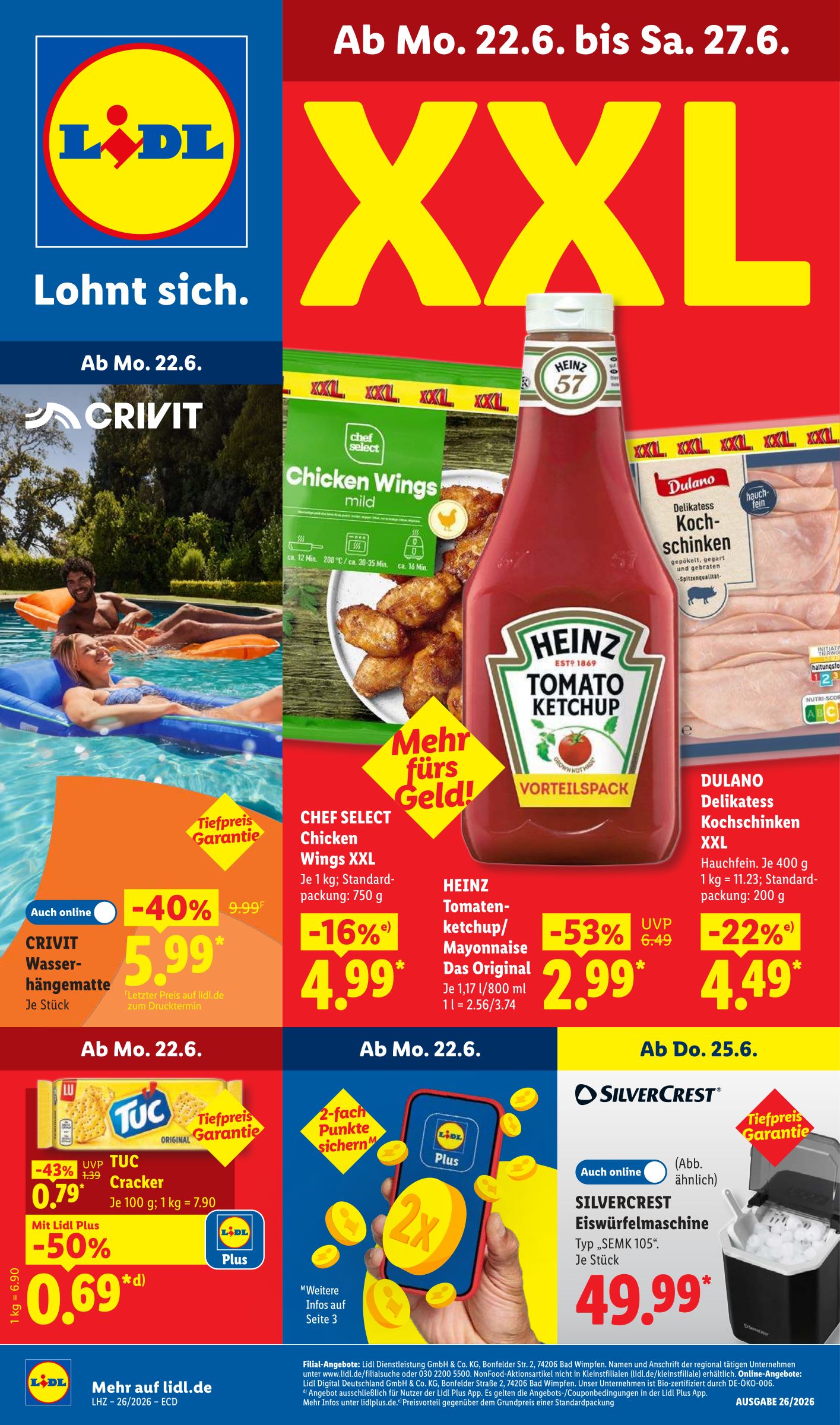 Lidl Prospekt nächste Woche – von Montag 22.06.2026 bis Samstag 27.06.2026