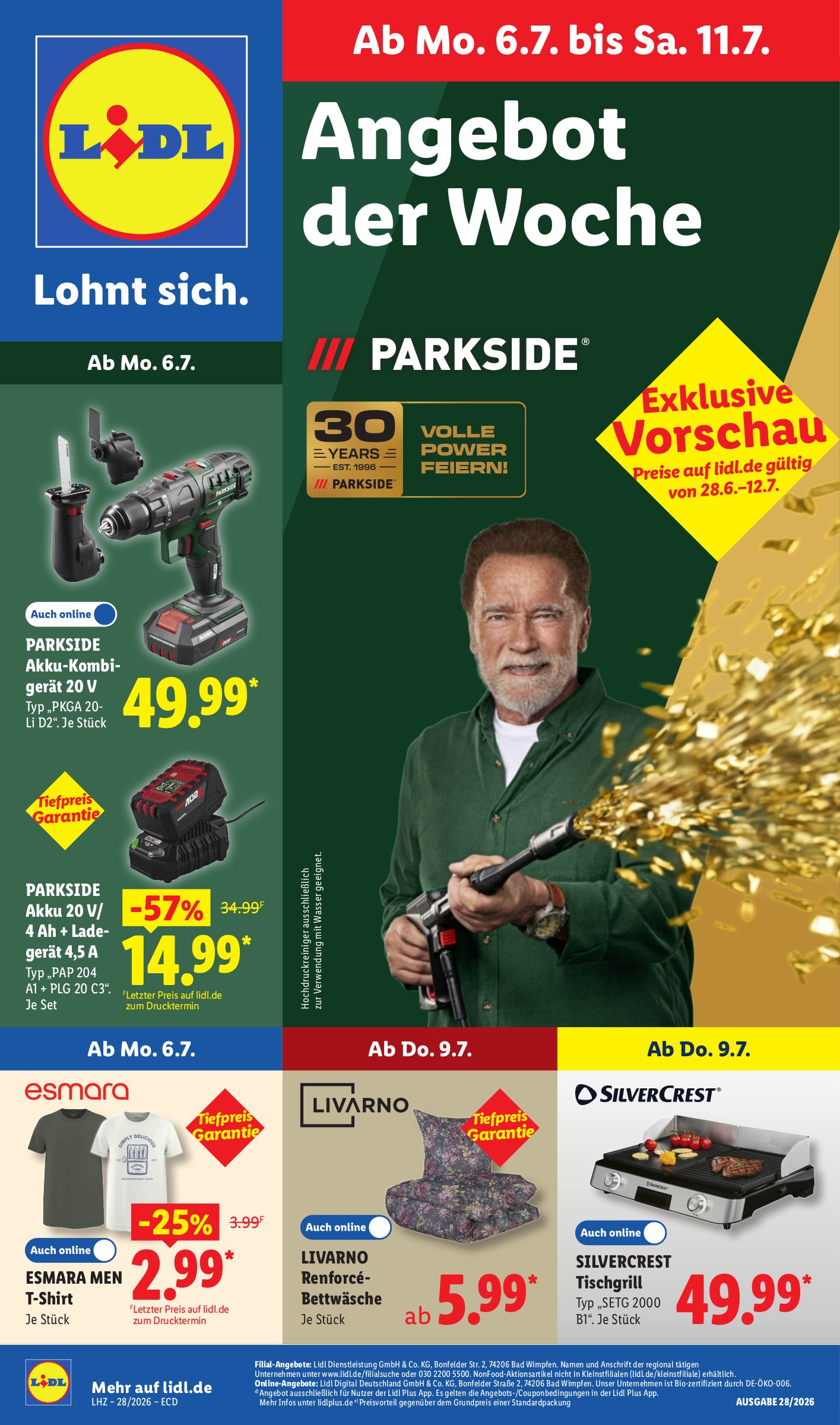 Lidl - Angebot der Woche Prospekt nächste Woche – von Montag 06.07.2026 bis Samstag 11.07.2026