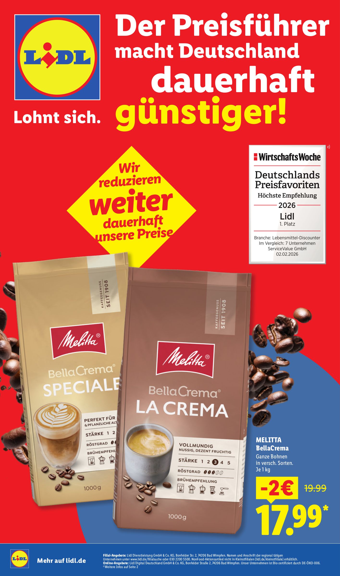 Lidl - Der Preisführer macht Deutschland Prospekt – von Mittwoch 01.04.2026 bis Dienstag 30.06.2026