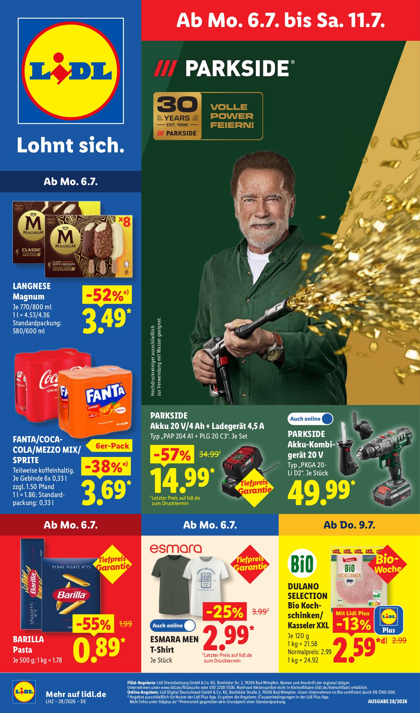 Lidl Prospekt nächste Woche – von Montag 06.07.2026 bis Samstag 11.07.2026