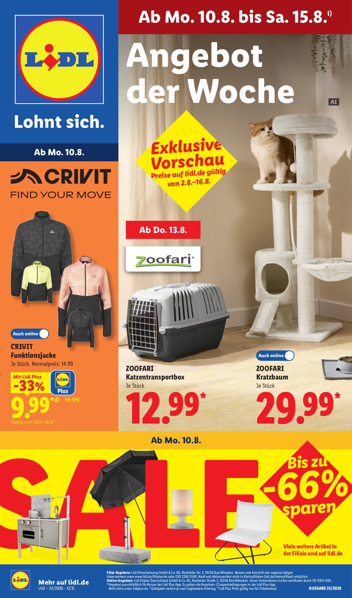Lidl - Angebot der Woche Prospekt nächste Woche – von Montag 10.08.2026 bis Samstag 15.08.2026