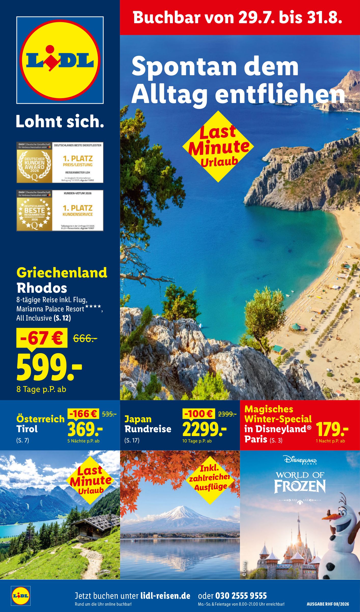 Lidl-reisen.de Prospekt – von Mittwoch 29.07.2026 bis Montag 31.08.2026