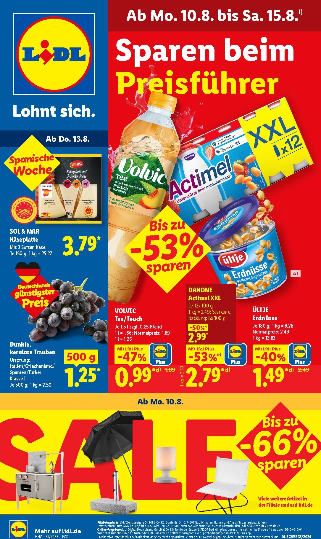Lidl Prospekt – von Montag 10.08.2026 bis Samstag 15.08.2026