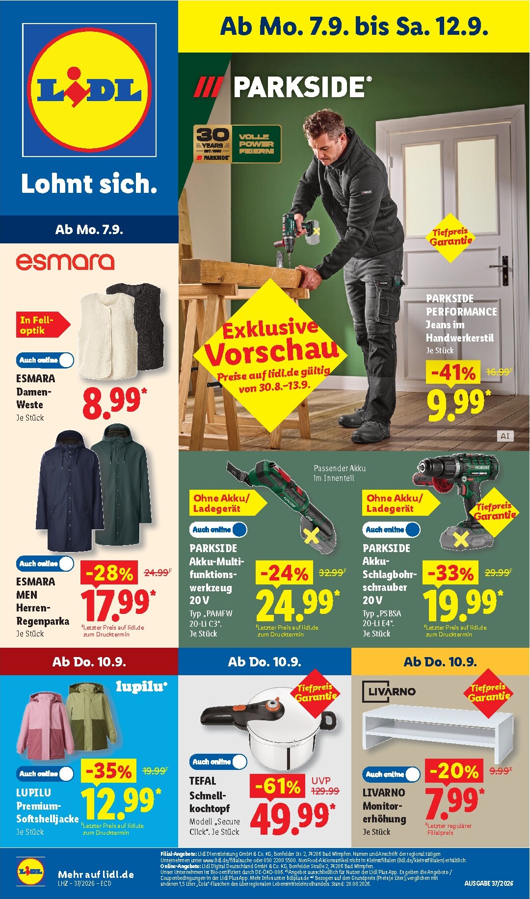 Lidl - Nonfood Prospekt nächste Woche – von Montag 07.09.2026 bis Samstag 12.09.2026