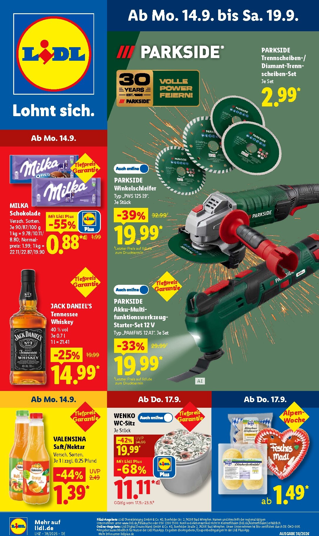 Lidl Prospekt nächste Woche – von Montag 14.09.2026 bis Samstag 19.09.2026