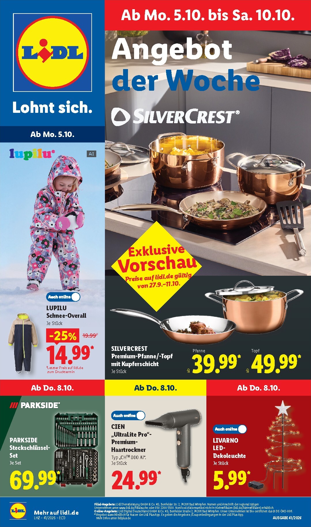 Lidl - Nonfood Prospekt nächste Woche – von Montag 05.10.2026 bis Samstag 10.10.2026
