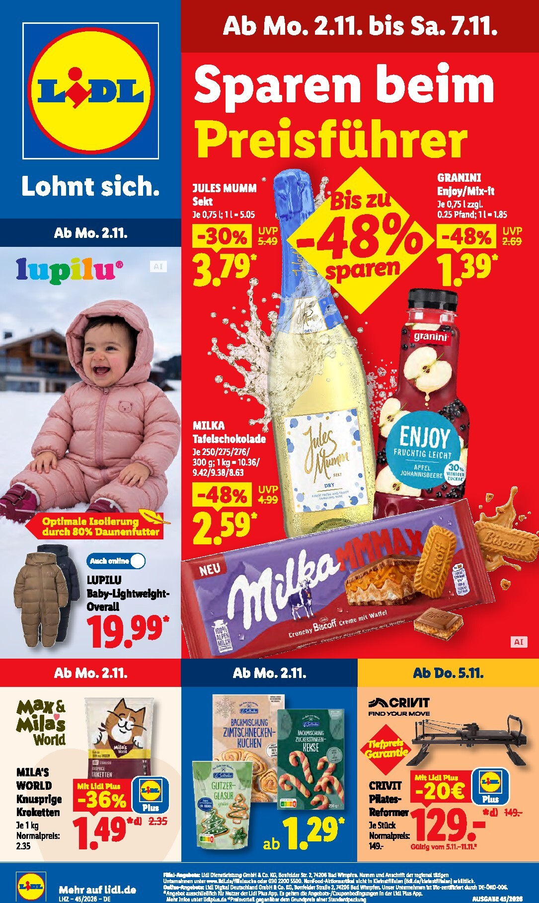 Lidl Prospekt nächste Woche – von Montag 02.11.2026 bis Samstag 07.11.2026