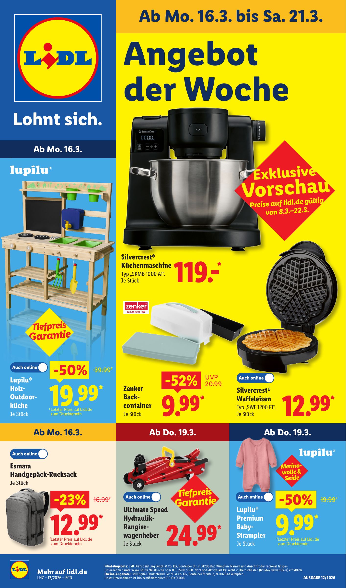 Beste Angebote von LIDL, Kaufland und Aldi wie Silvercrest Küchenmaschine, Jack Daniel's Whiskey und mehr: Die neuesten Aktionen und Rabatte am 2026-03-03