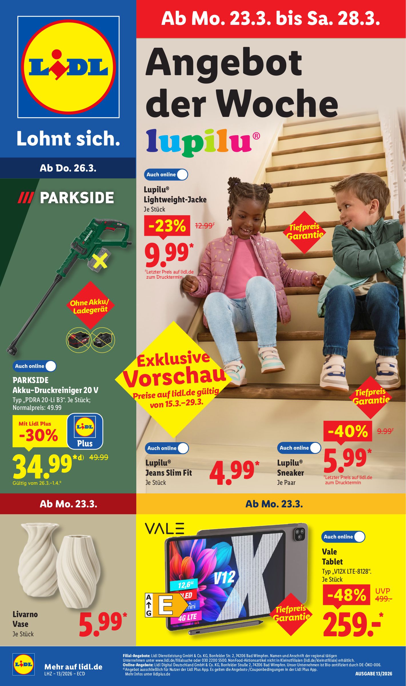 Lidl - Angebot der Woche-Prospekt gültig vom 23.03.2026 bis 28.03.2026