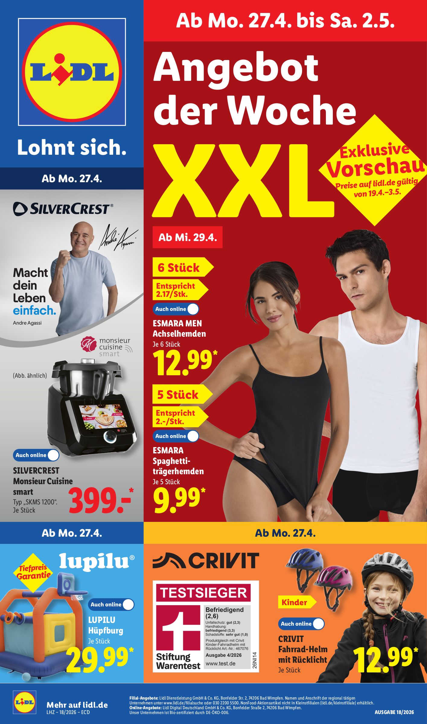 Lidl - Angebot der Woche Prospekt nächste Woche – von Montag 27.04.2026 bis Samstag 02.05.2026