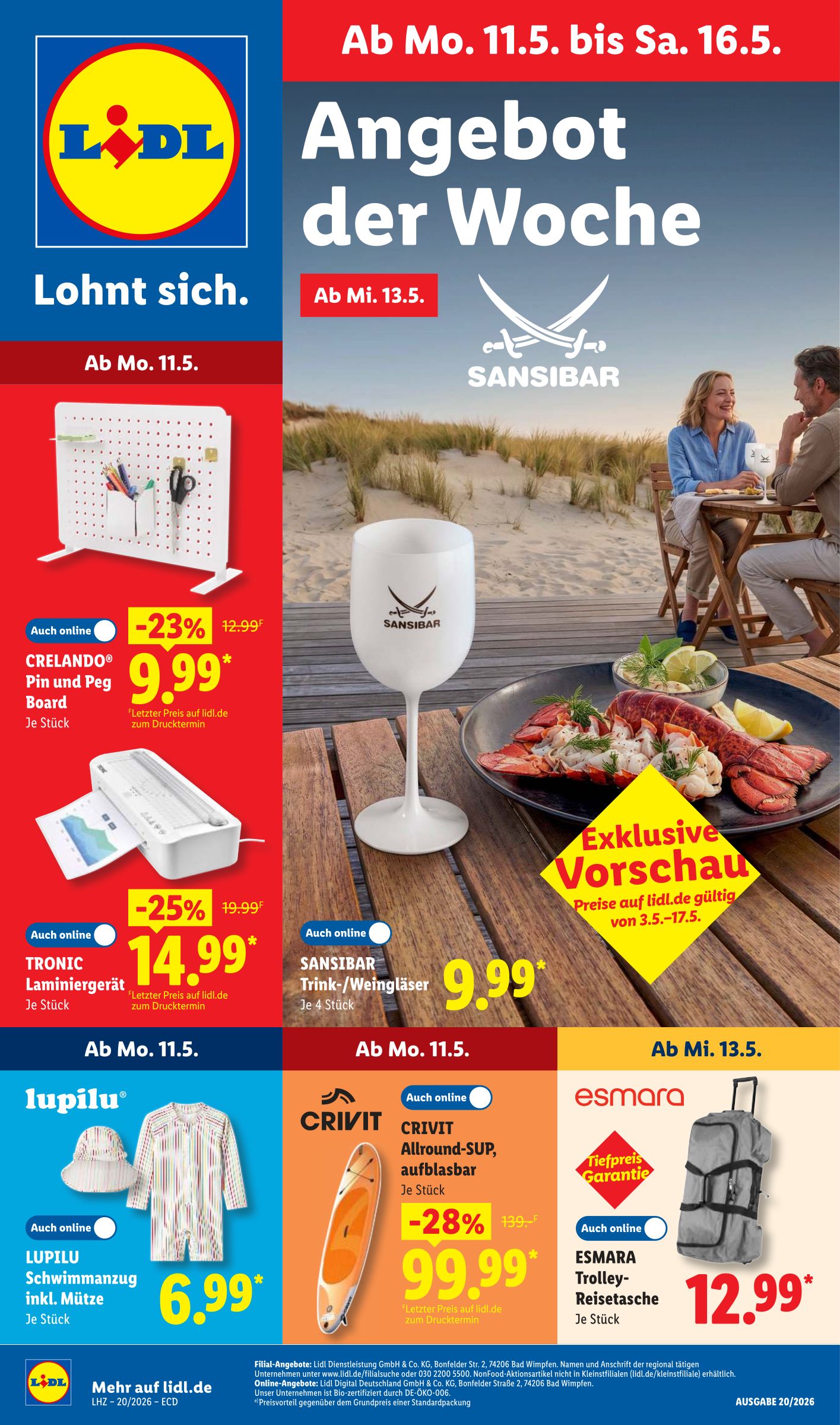Lidl - Angebot der Woche Prospekt nächste Woche – von Montag 11.05.2026 bis Samstag 16.05.2026