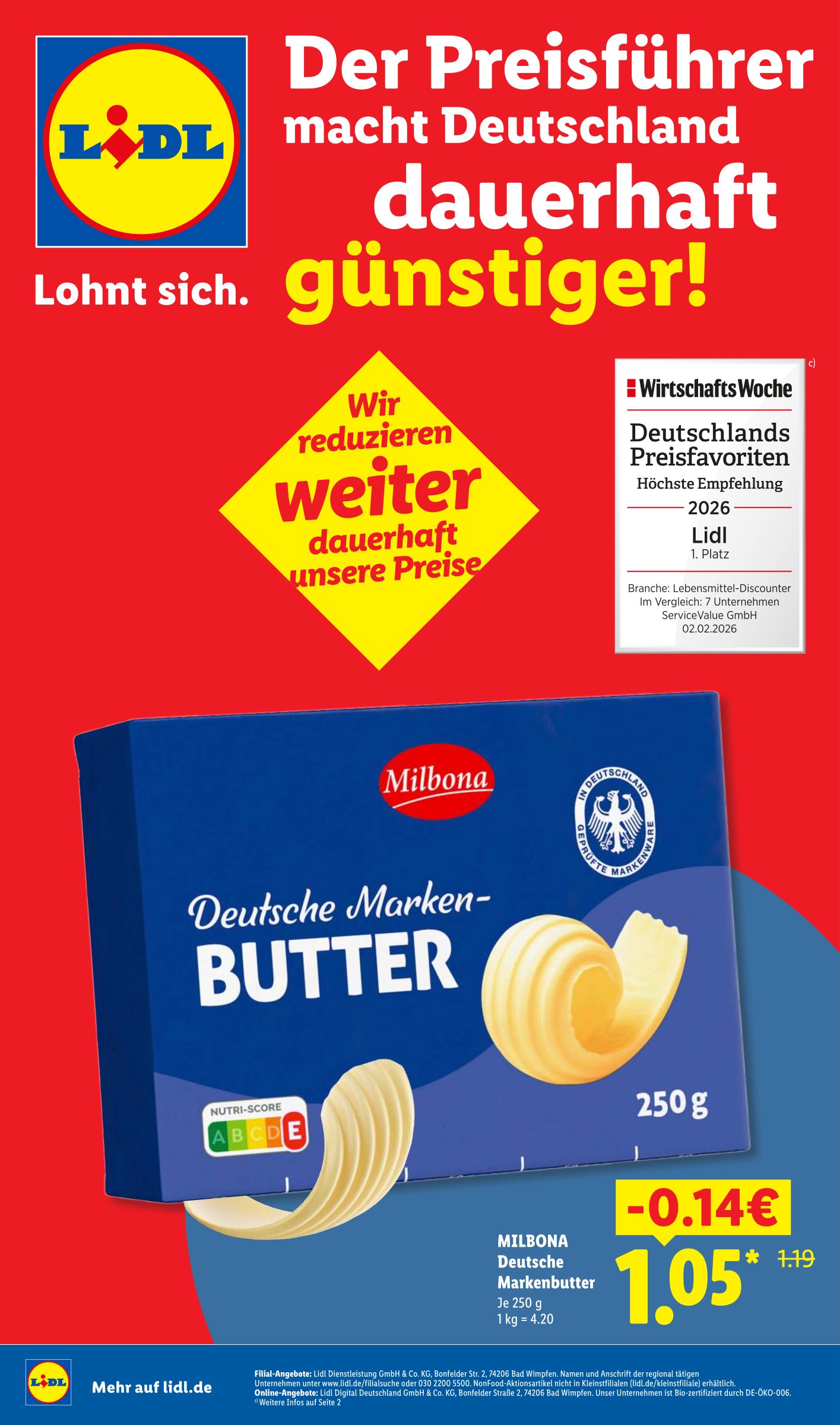 Lidl - Der Preisführer macht Deutschland Prospekt nächste Woche – von Freitag 01.05.2026 bis Sonntag 31.05.2026