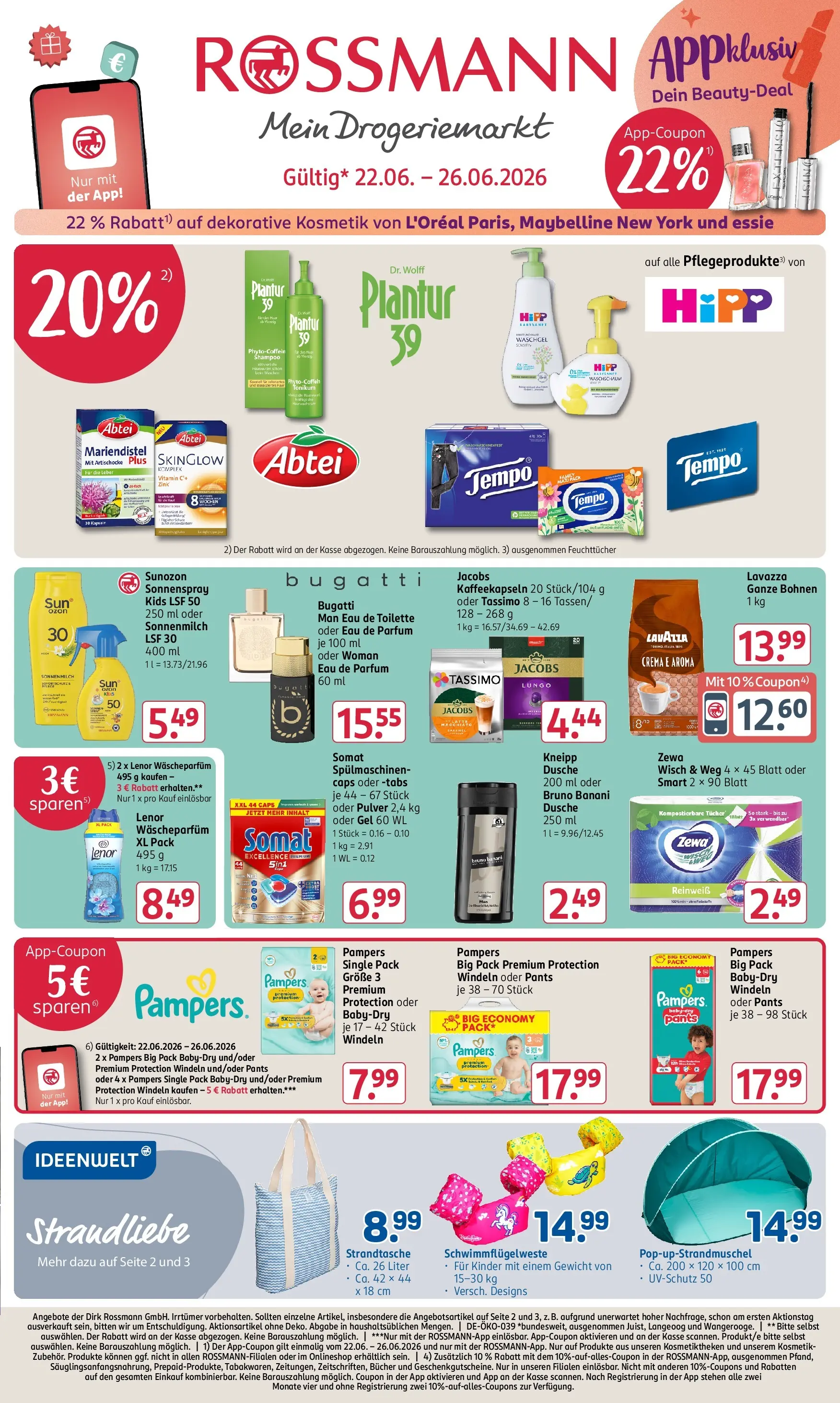 ROSSMANN Prospekt – von Montag 22.06.2026 bis Freitag 26.06.2026