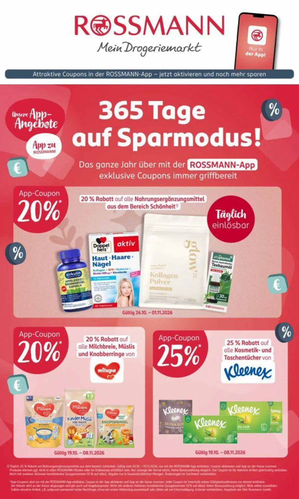 ROSSMANN - App-Coupon Prospekt – von Montag 19.10.2026 bis Sonntag 08.11.2026