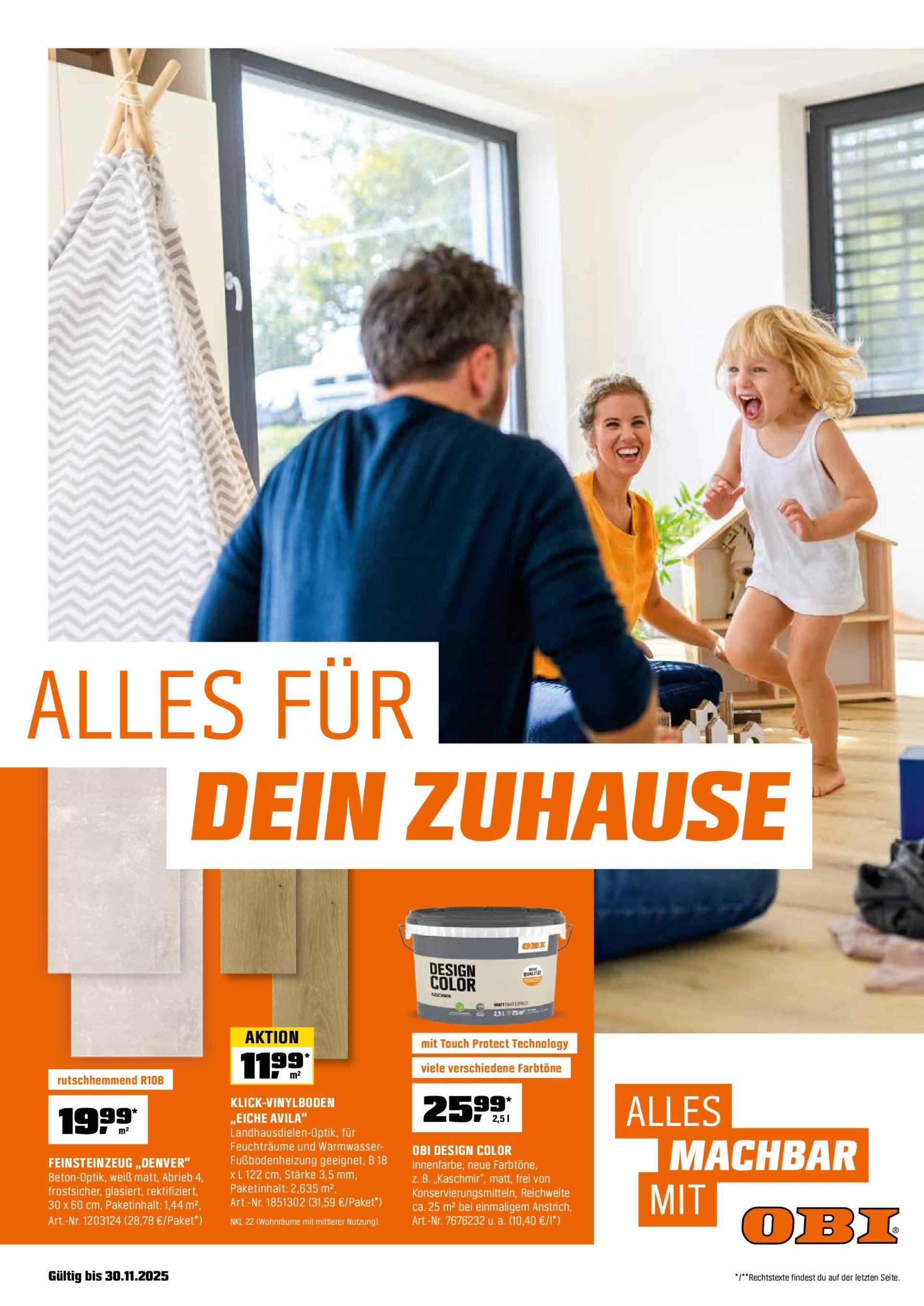 Obi - Alles Für Dein Zuhause-Prospekt gültig vom 15.10. bis 30.11.