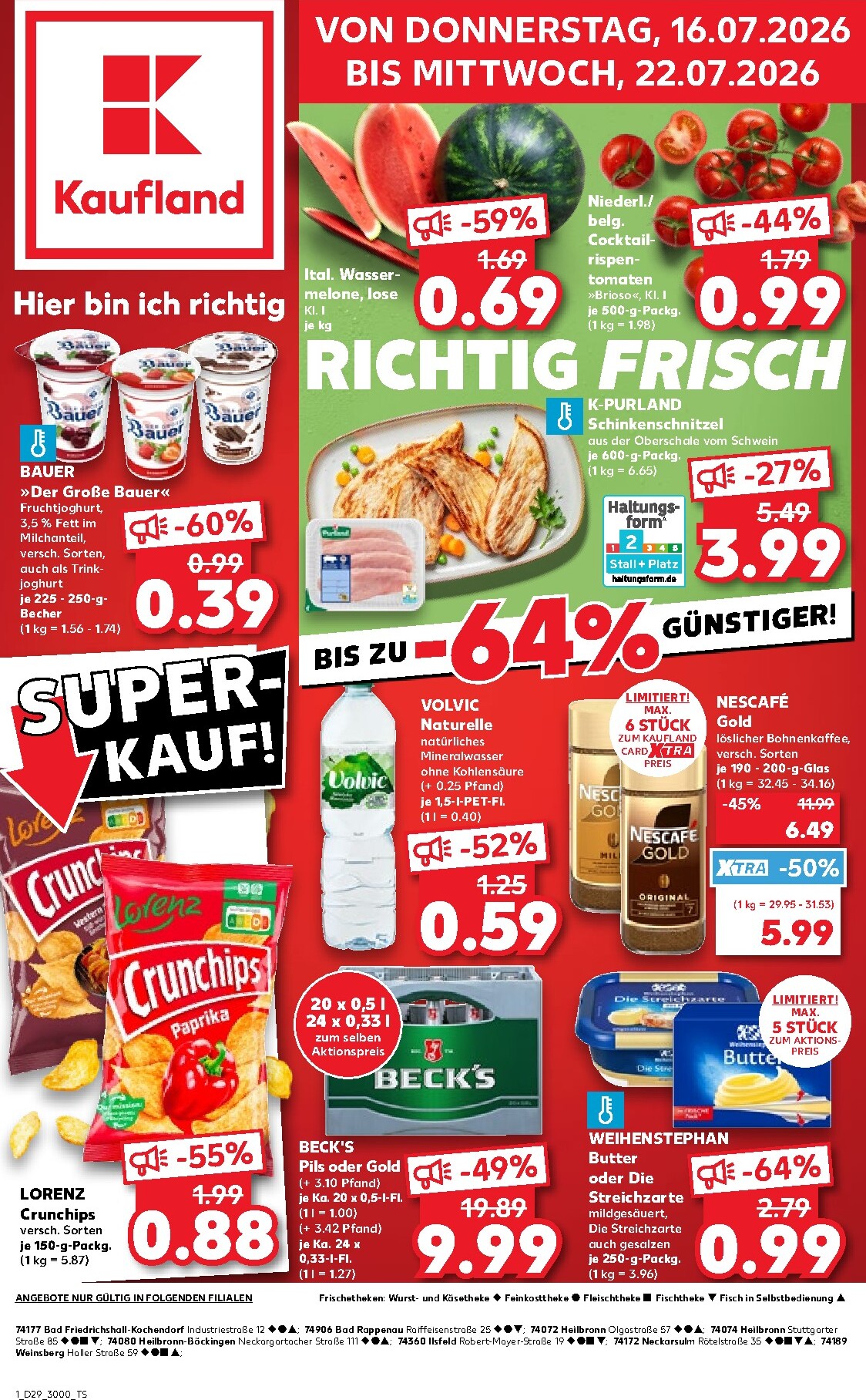 Kaufland Prospekt nächste Woche – von Donnerstag 16.07.2026 bis Mittwoch 22.07.2026