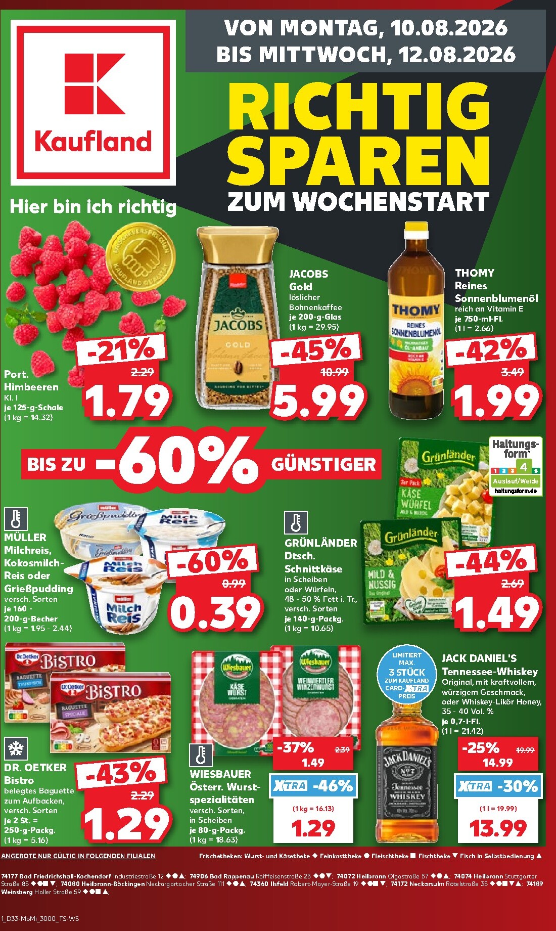 Kaufland - Richtig Sparen Prospekt nächste Woche – von Montag 10.08.2026 bis Mittwoch 12.08.2026