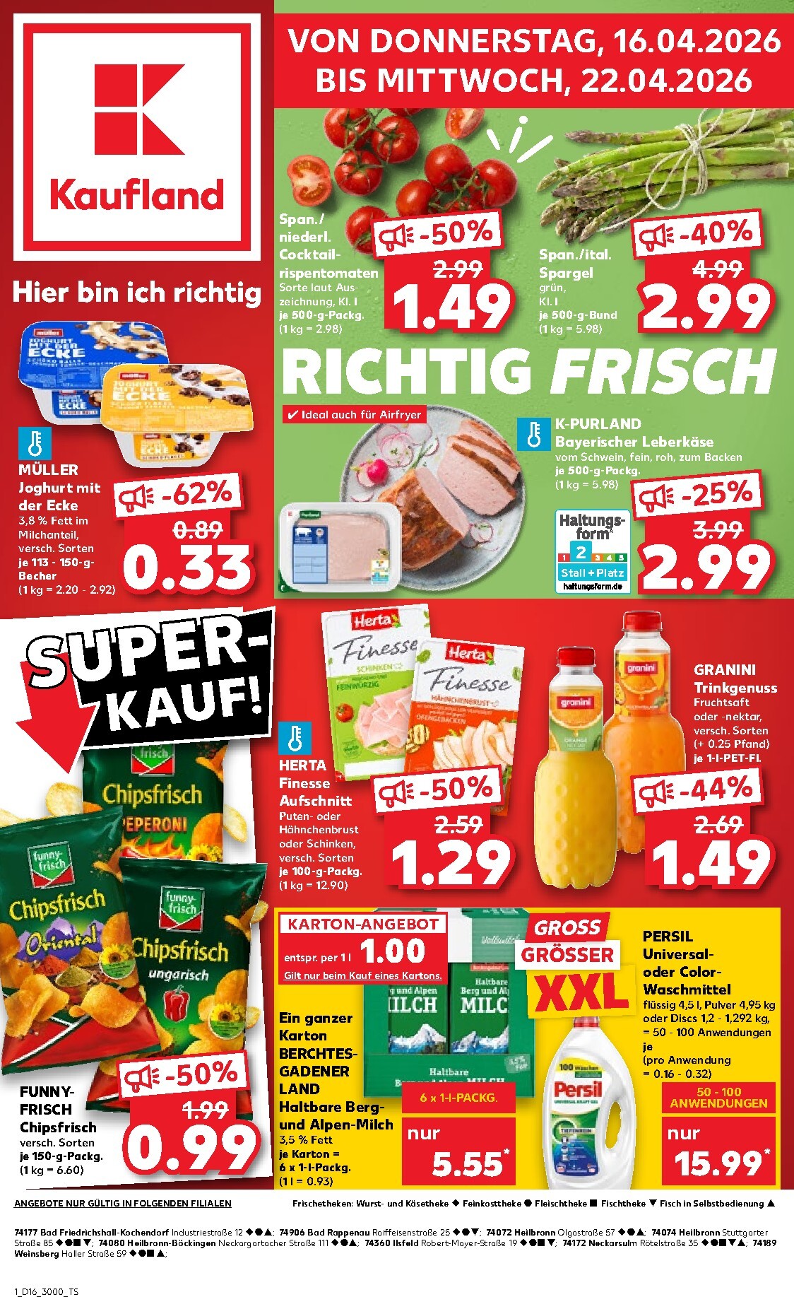 Kaufland Prospekt nächste Woche – von Donnerstag 16.04.2026 bis Mittwoch 22.04.2026