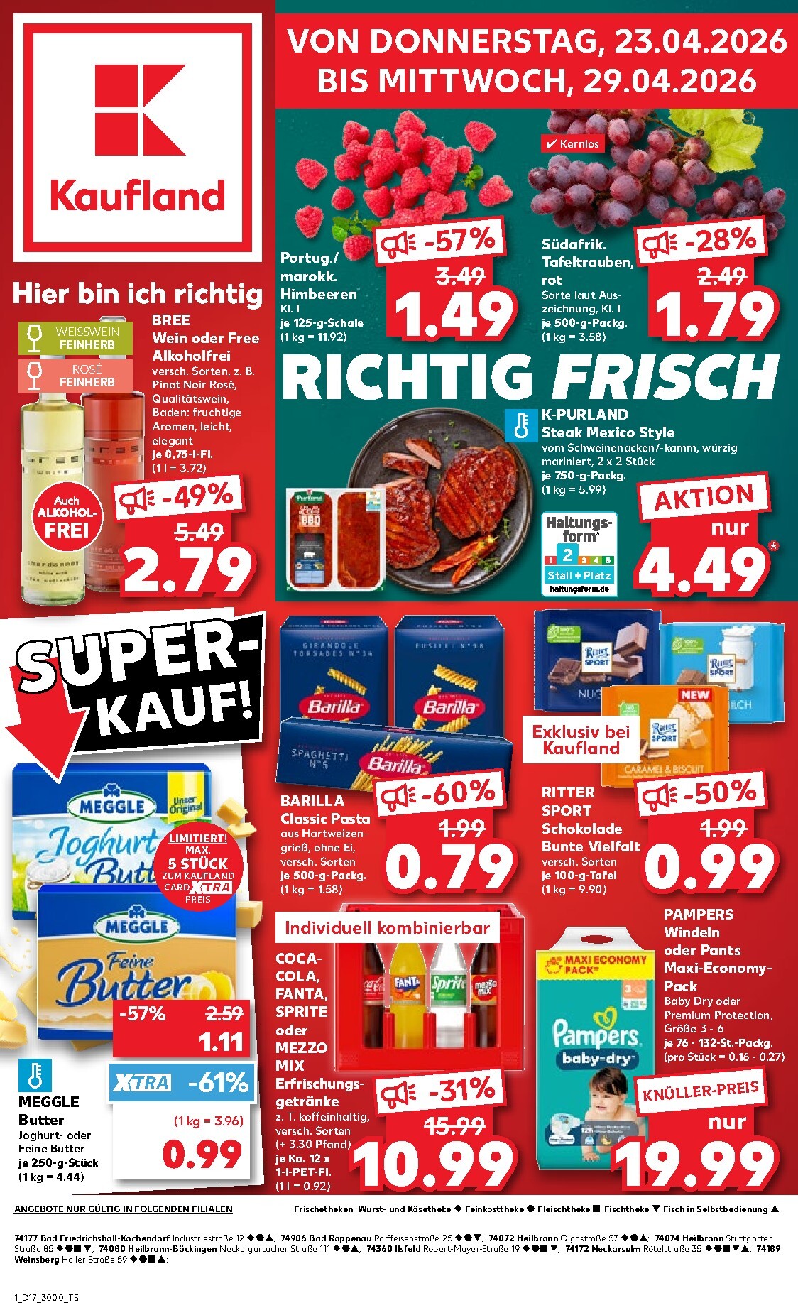 Kaufland Prospekt nächste Woche – von Donnerstag 23.04.2026 bis Mittwoch 29.04.2026