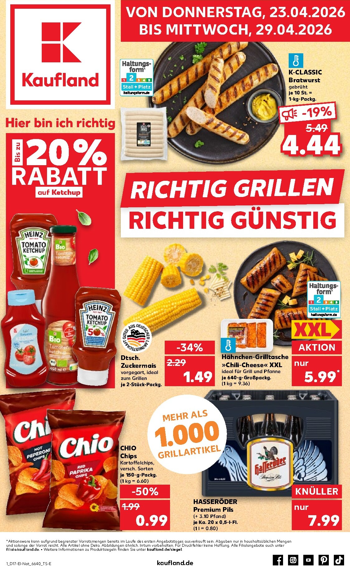 Kaufland - Grillen Prospekt nächste Woche – von Donnerstag 23.04.2026 bis Mittwoch 29.04.2026