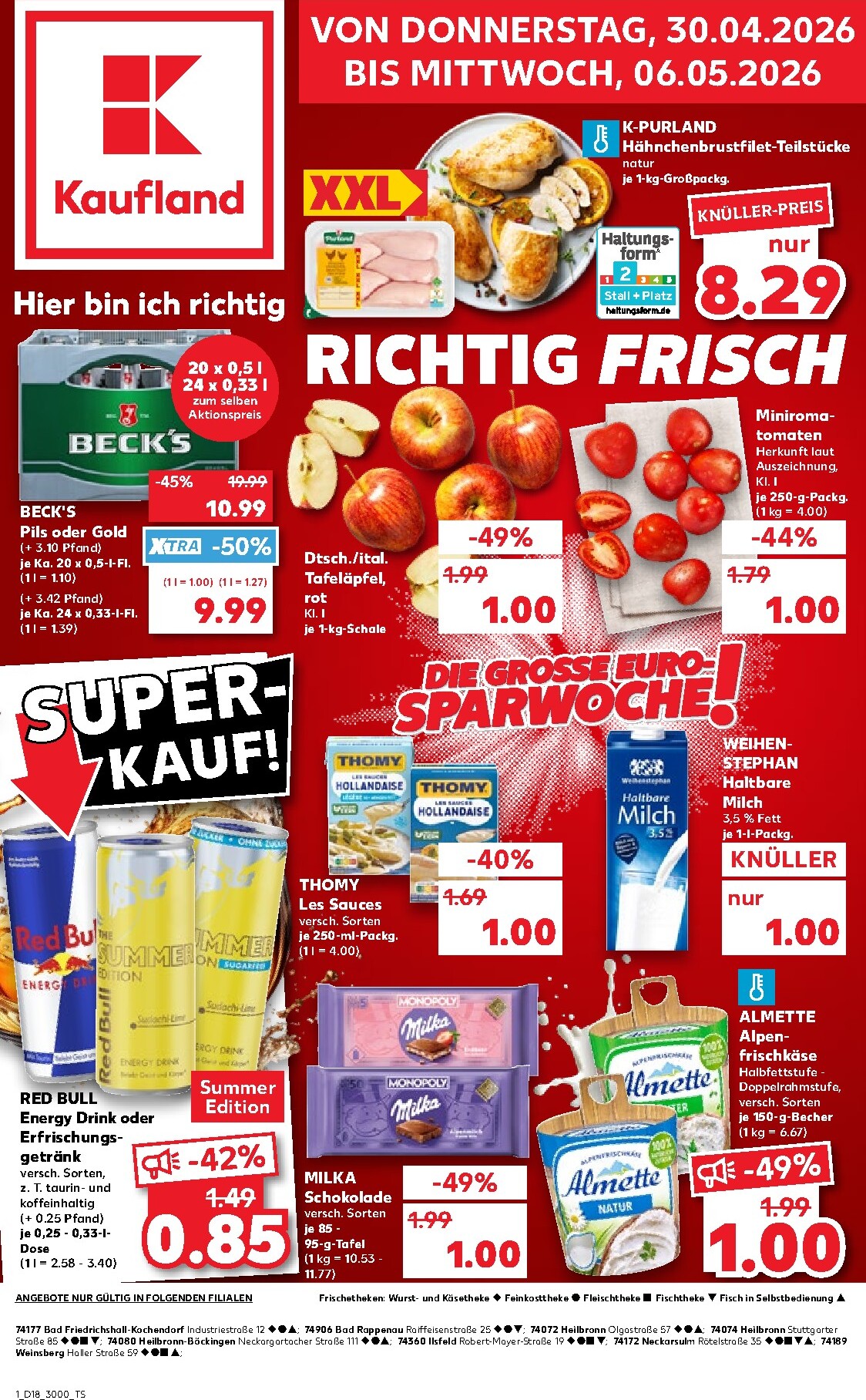 Kaufland Prospekt nächste Woche – von Donnerstag 30.04.2026 bis Mittwoch 06.05.2026