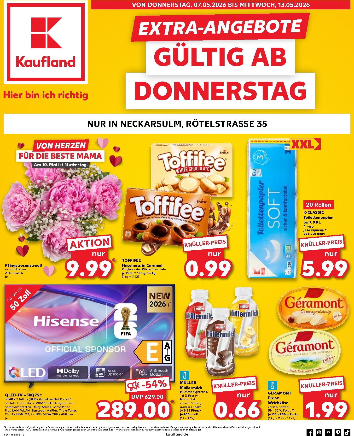 Kaufland - Neckarsulm Prospekt nächste Woche – von Donnerstag 07.05.2026 bis Mittwoch 13.05.2026