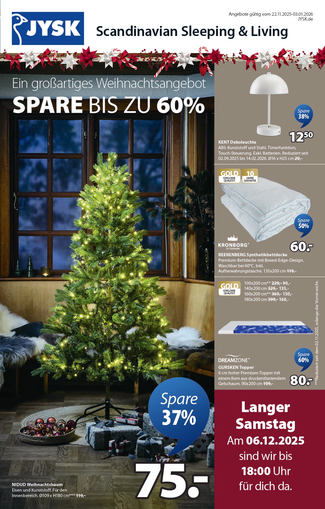 JYSK-Prospekt gültig vom 22.11. bis 03.01.