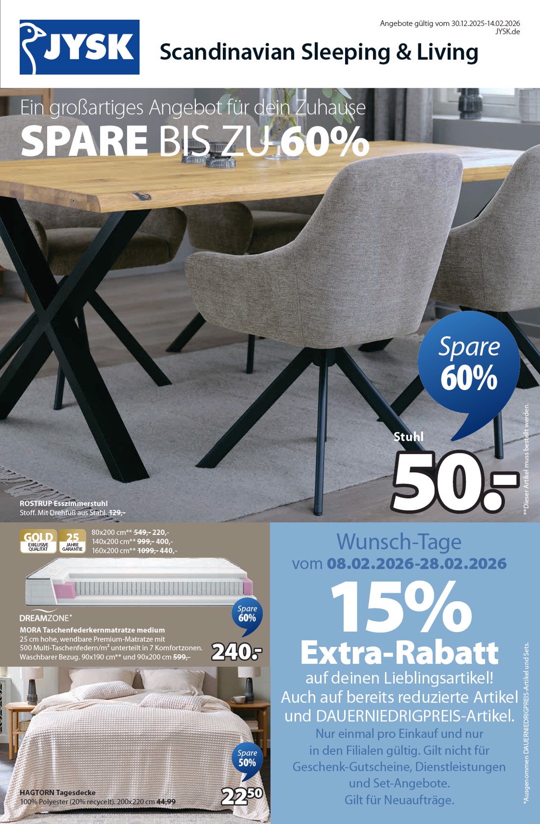 JYSK - Großartige Angebote 2-Prospekt gültig vom 30.12.2025 bis 14.02.2026