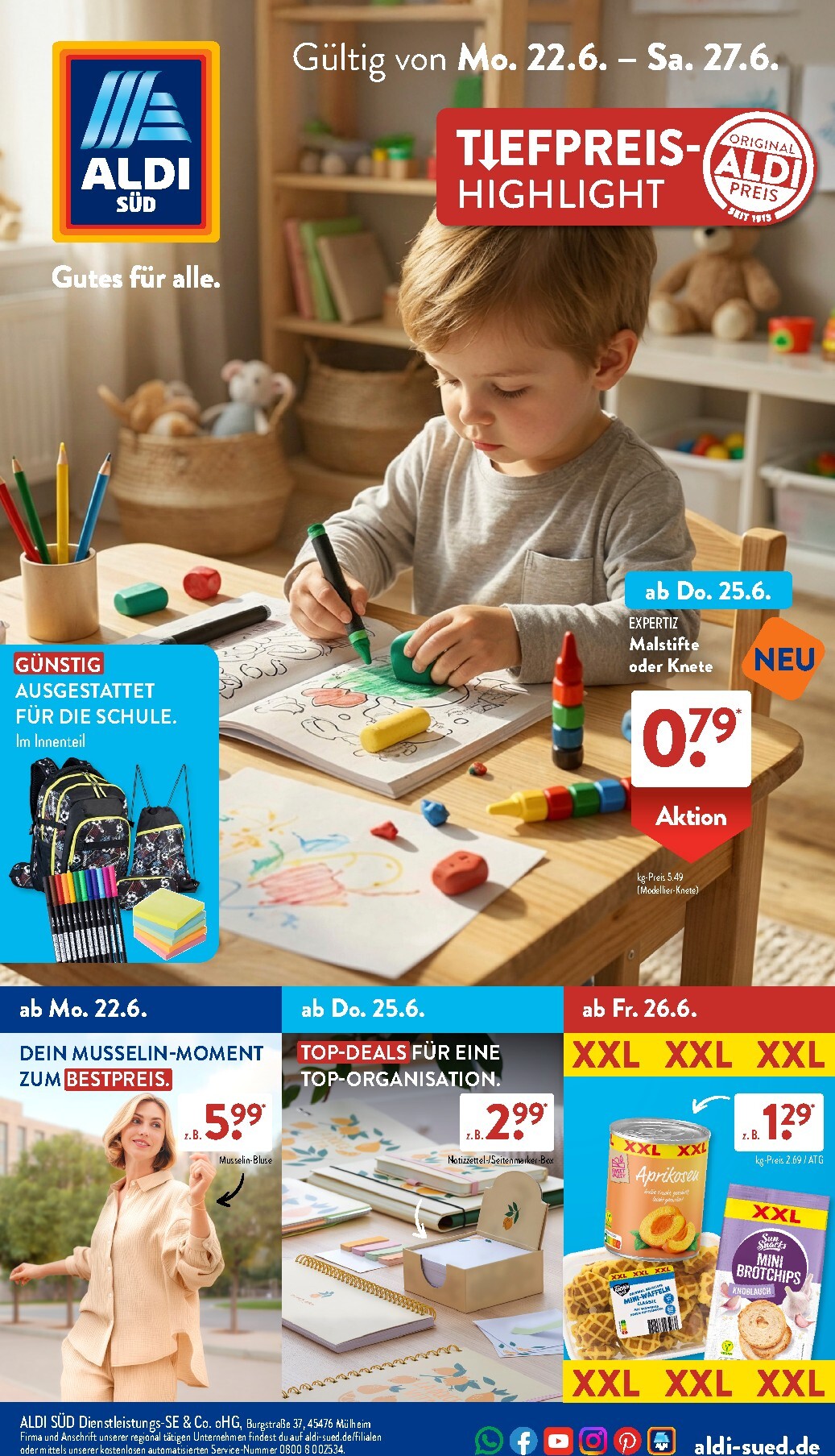 ALDI SÜD Prospekt nächste Woche – von Montag 22.06.2026 bis Samstag 27.06.2026