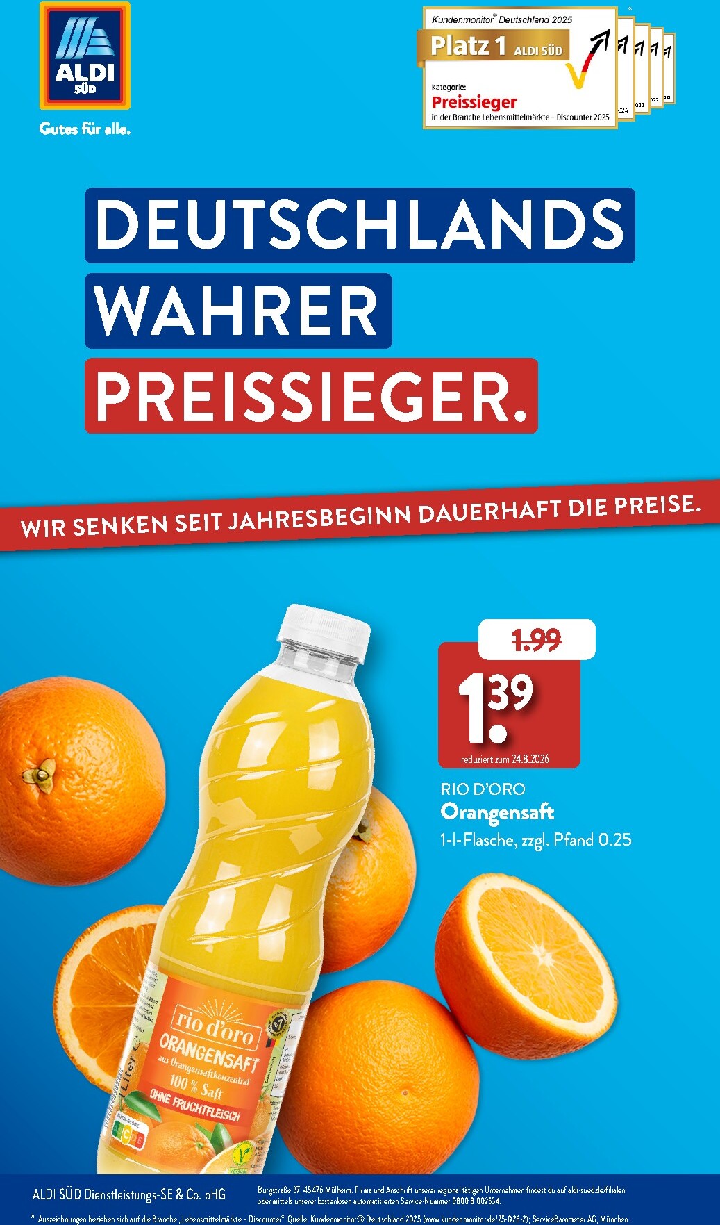 ALDI SÜD - Sonderprospekt Prospekt – von Samstag 01.08.2026 bis Montag 31.08.2026