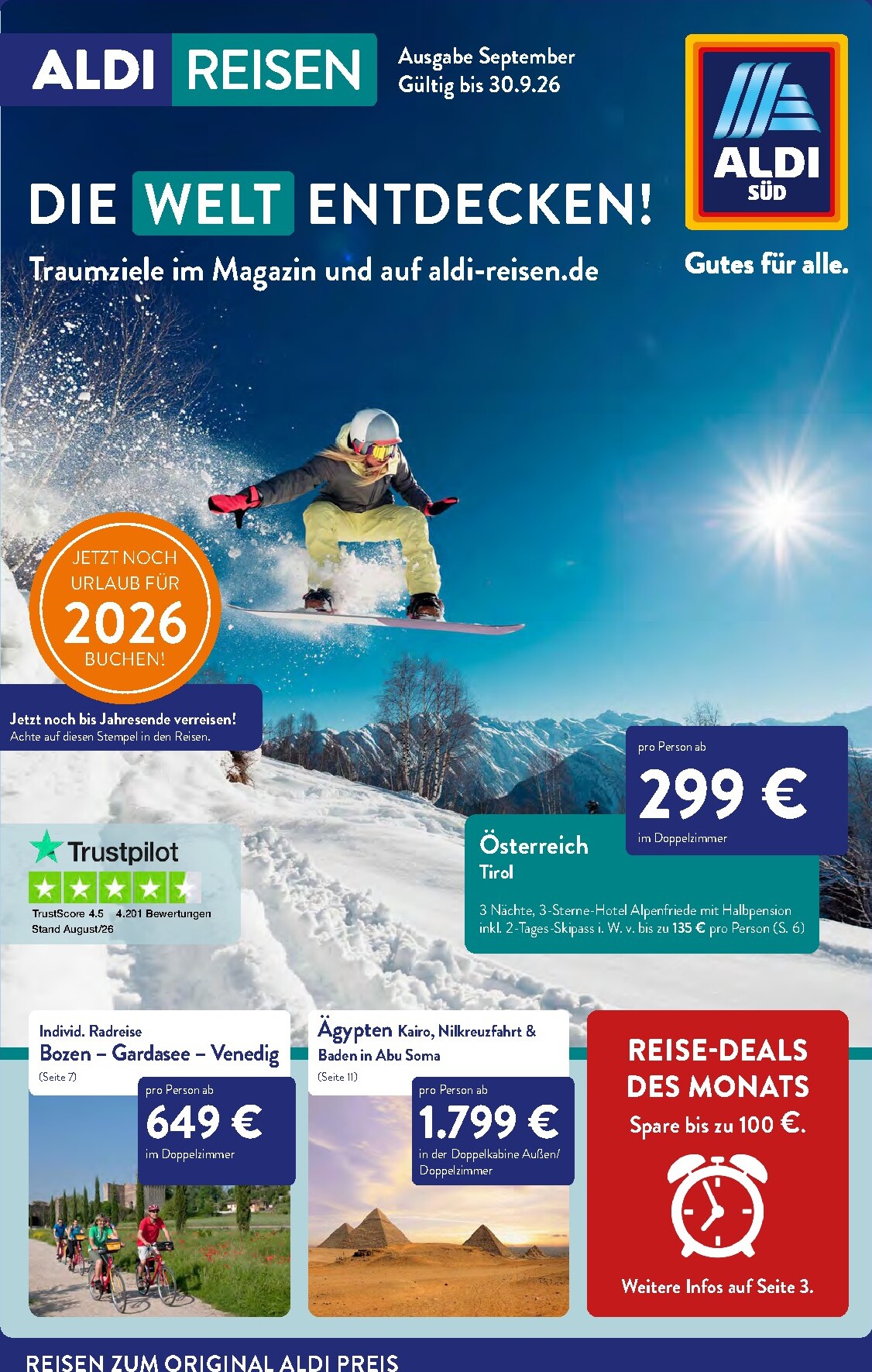 ALDI SÜD - Reisemagazin Prospekt – von Dienstag 01.09.2026 bis Mittwoch 30.09.2026